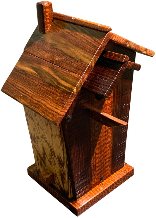 Bird House in Exotic Woods From Around the World