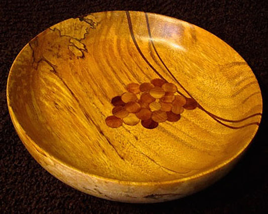 Spalted Mango Bowl with Koa inlay