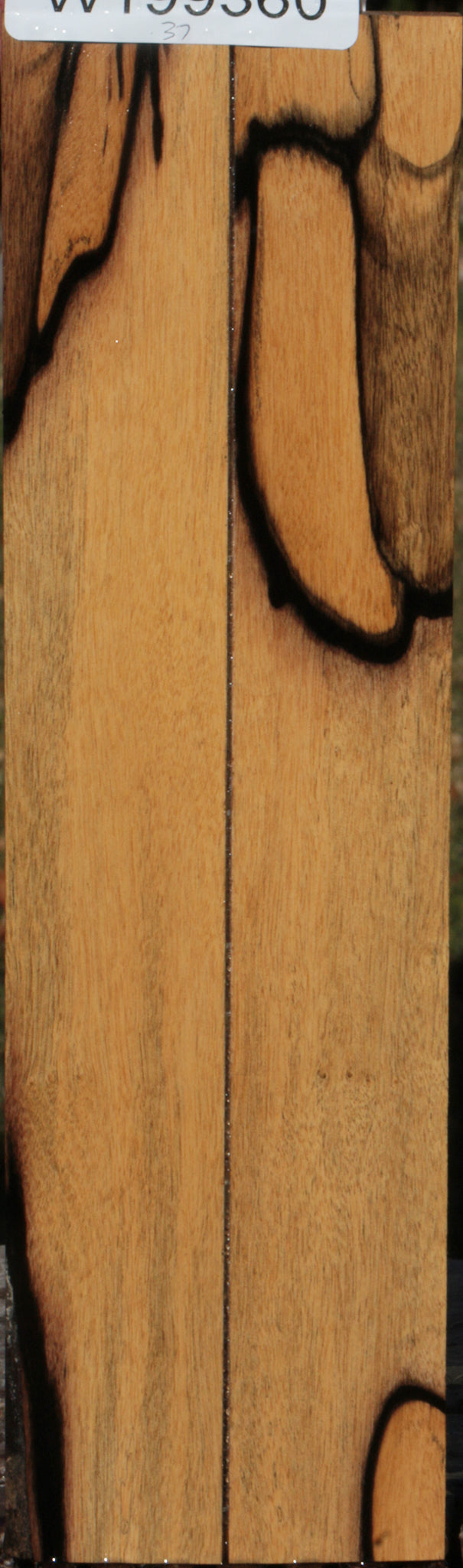 Black & White Ebony Bookmatched Knife Scales