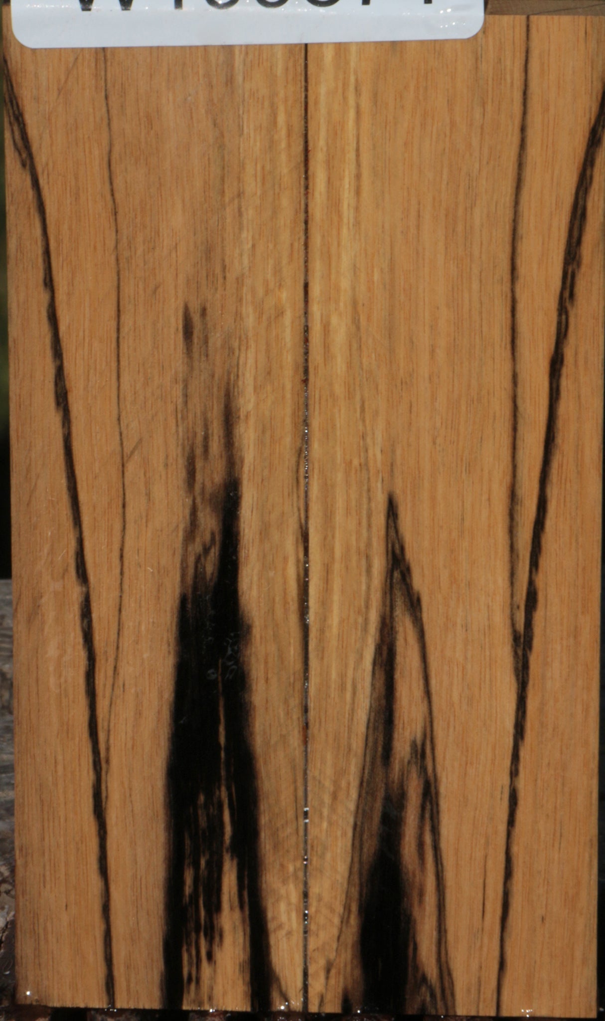 Black & White Ebony Bookmatched Knife Scales