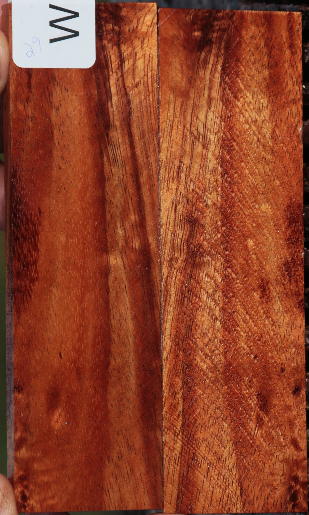 Hawaiian Koa Bookmatched Knife Scales