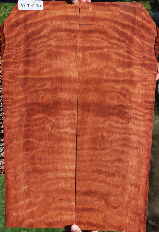Extra Fancy Curly Redwood Bookmatched Guitar Set