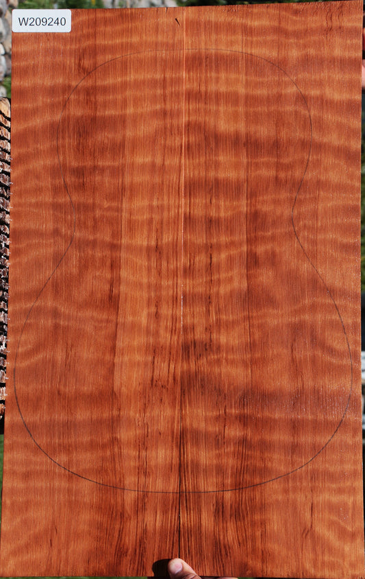 Extra Fancy Curly Redwood Bookmatched Guitar Set