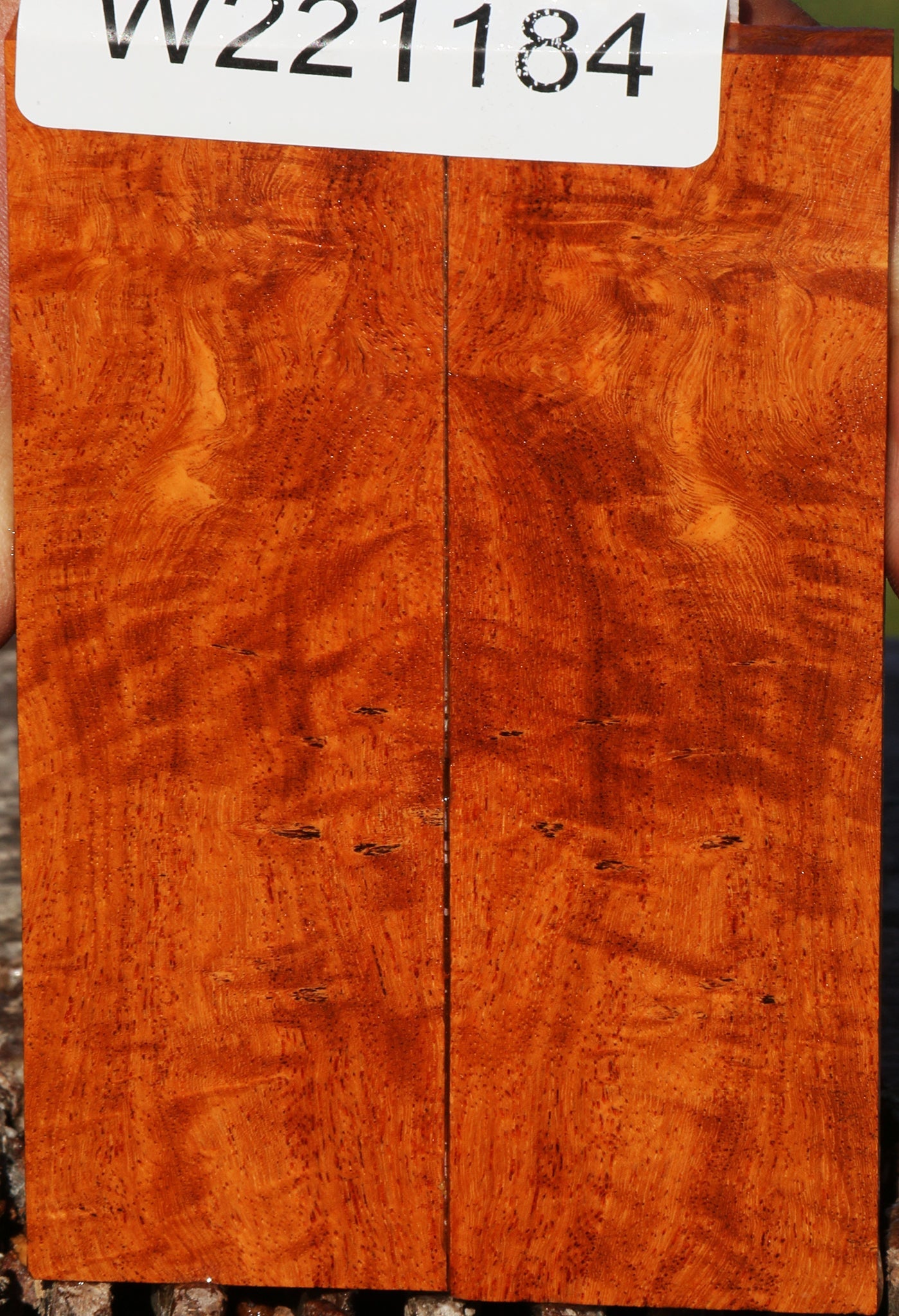 Figured Afzelia Bookmatched Knife Scales