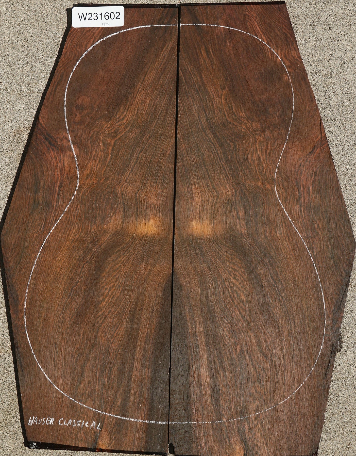 Brazilian Rosewood Acoustic Guitar Back Set