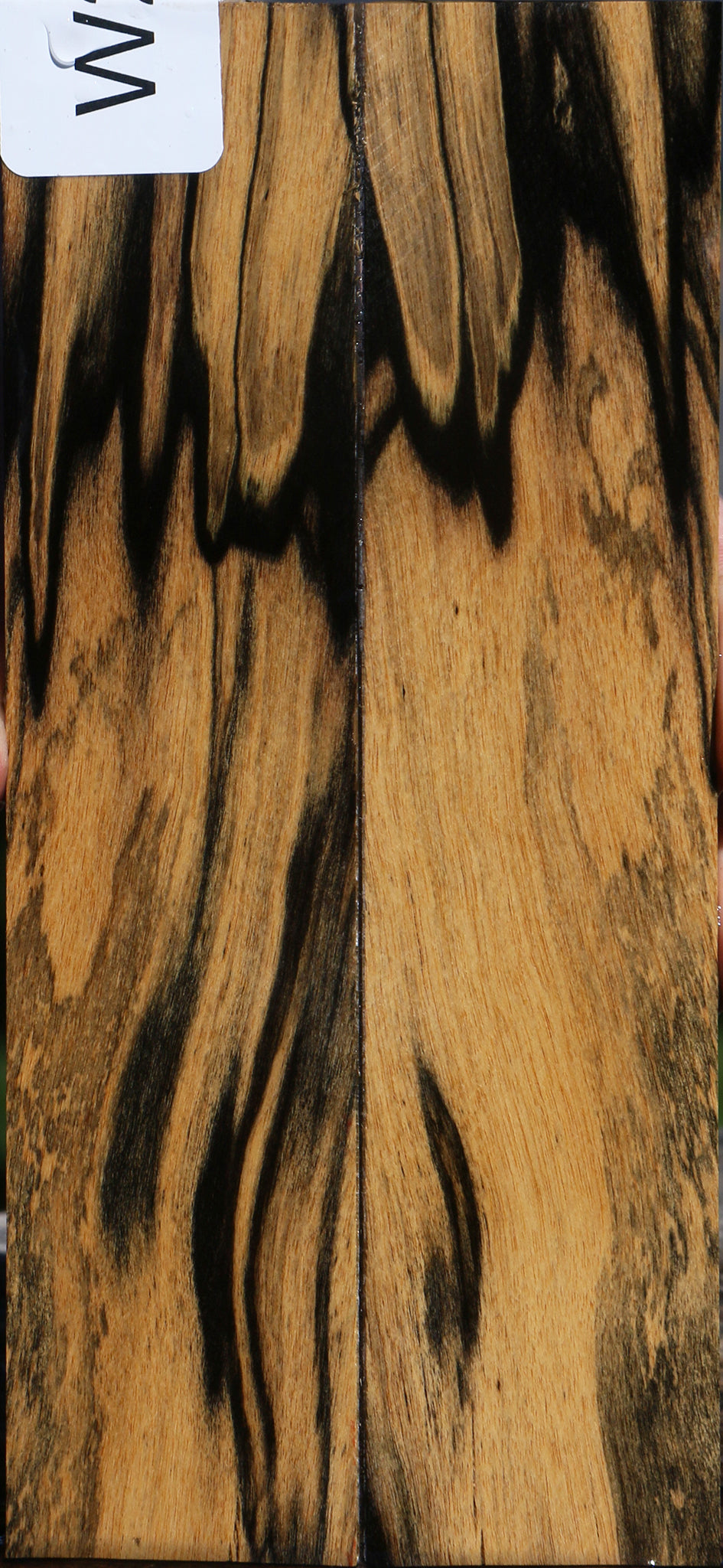 Black & White Ebony Bookmatched Knife Scales