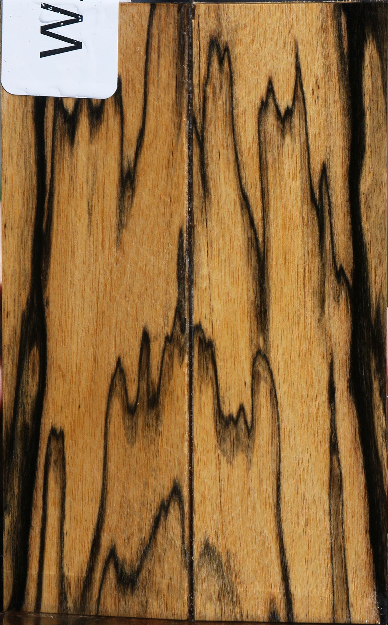 Black & White Ebony Bookmatched Knife Scales