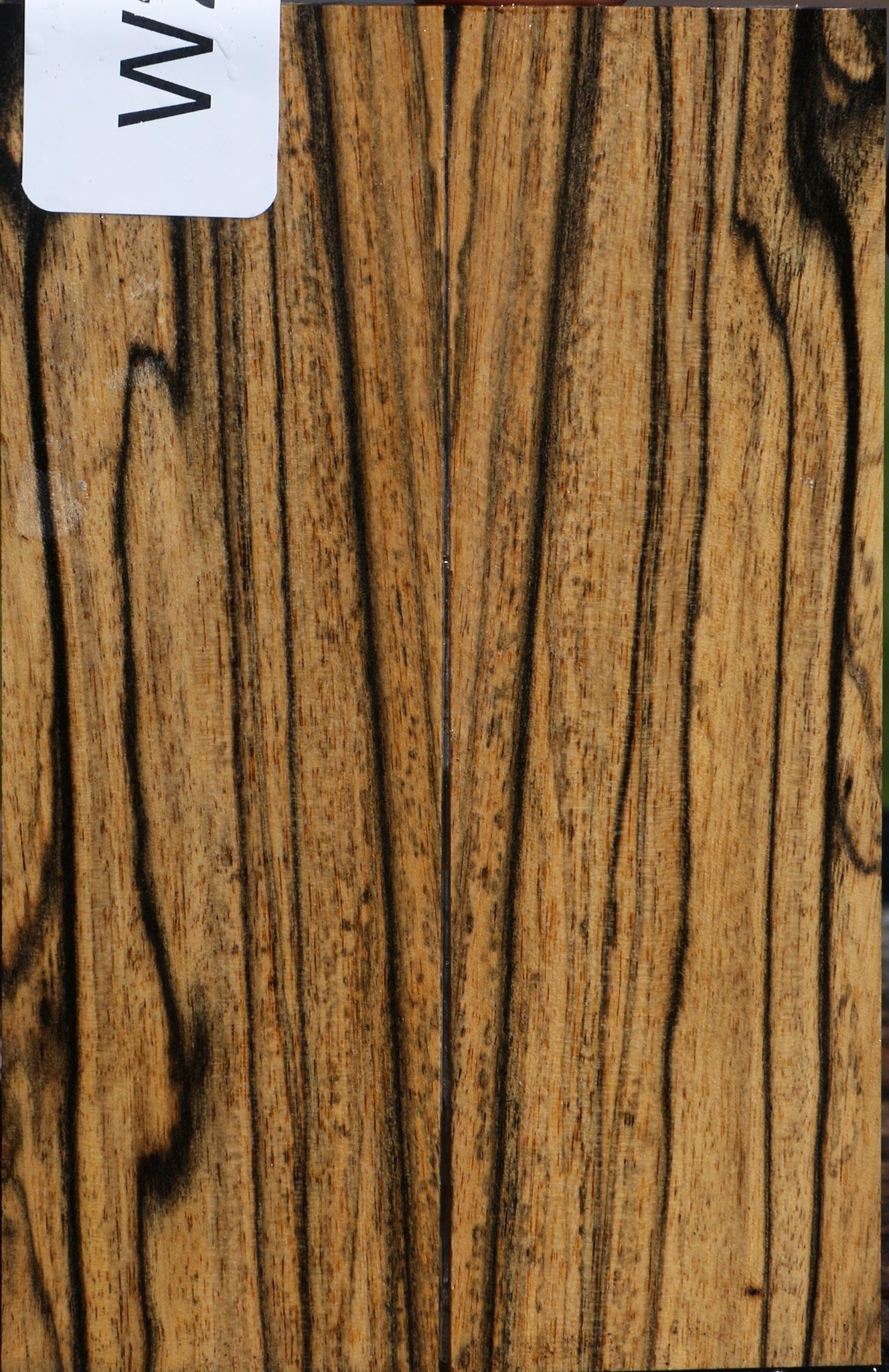 Black & White Ebony Bookmatched Knife Scales