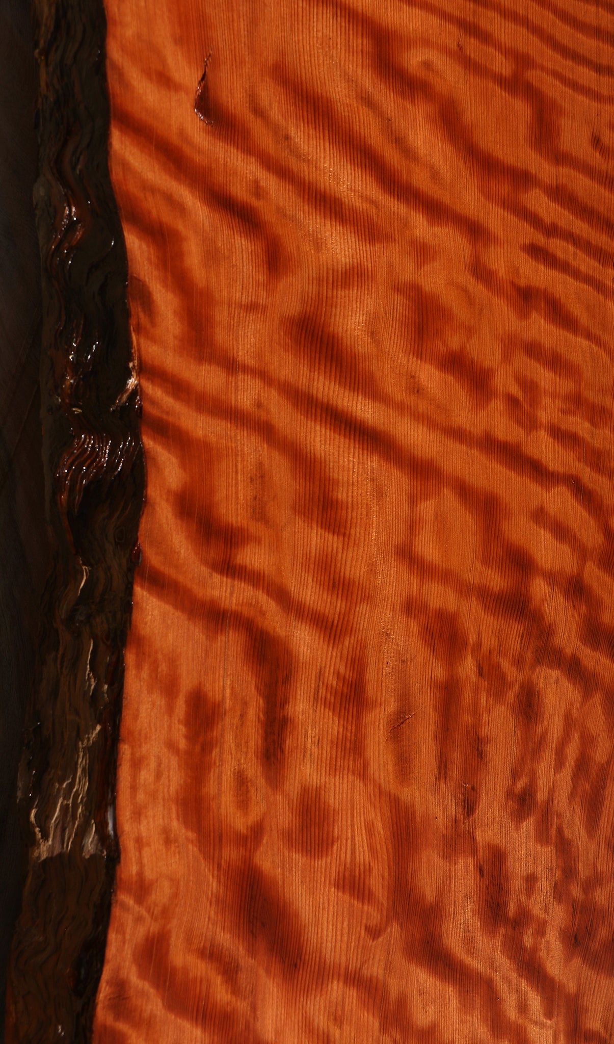 Extra Fancy Rustic Redwood Live Edge Slab