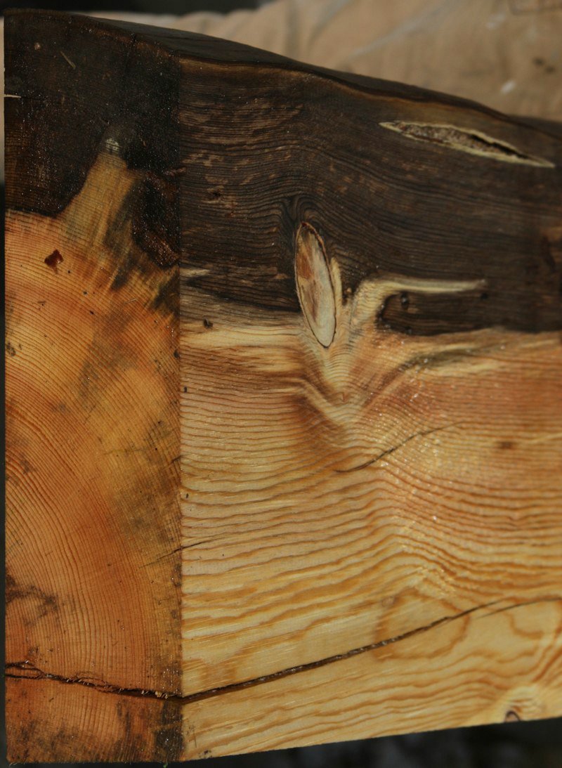 Natural Rustic Blue Ponderosa Pine Mantel