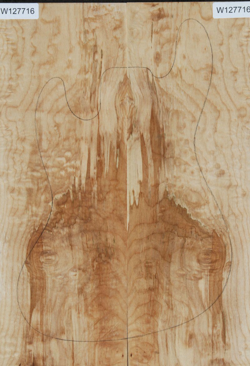 Extra Fancy Figured Maple Drop Top Electric Guitar Set