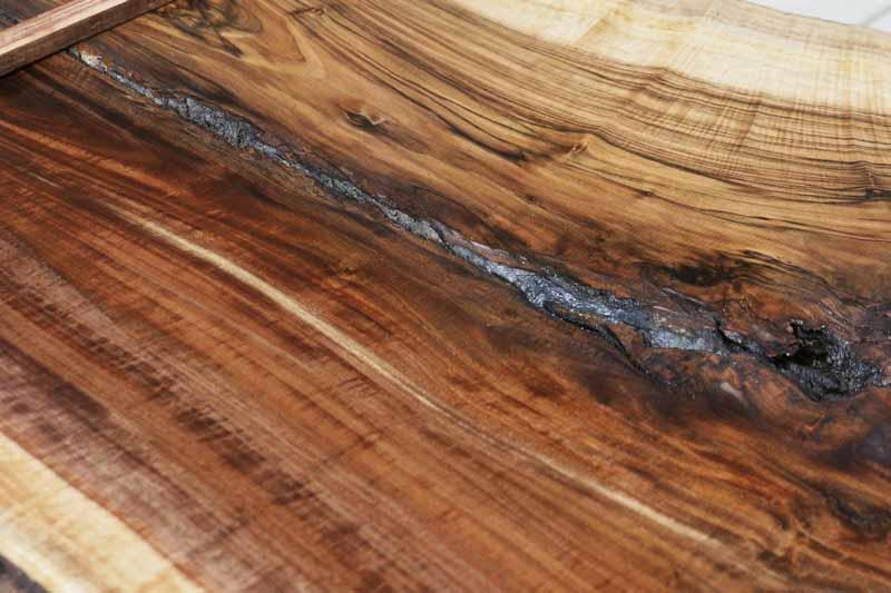 Half & Half Grafted English/Claro Walnut Slab