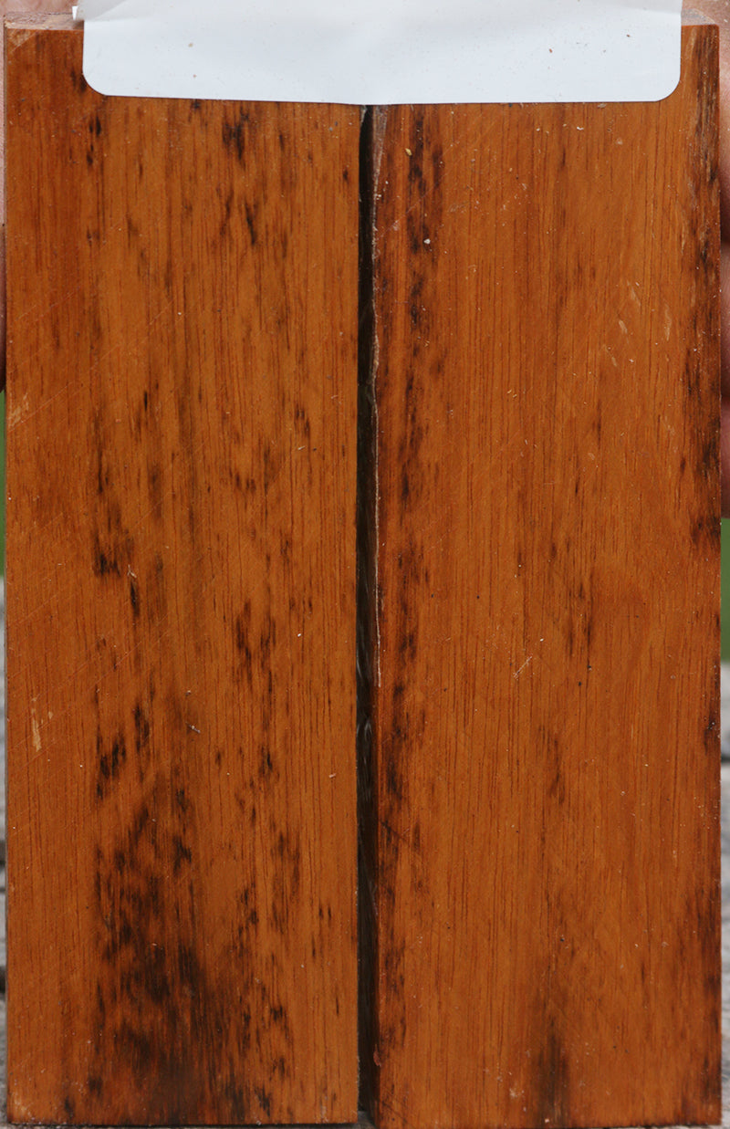 Bookmatched Striped Snakewood Knife Blank Set