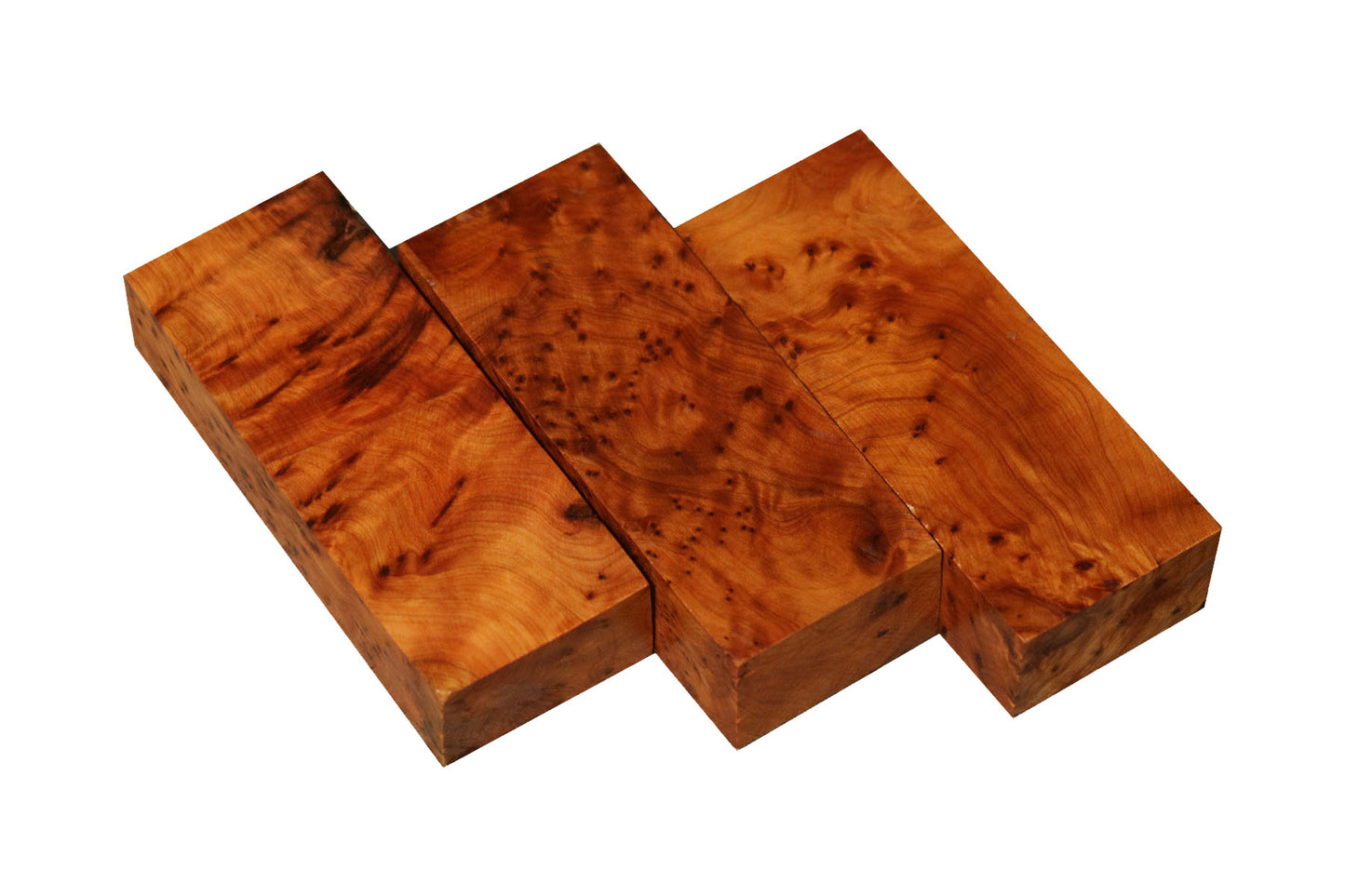 Thuya Burl Knife Blank, Fancy (5" x 2" x 1")