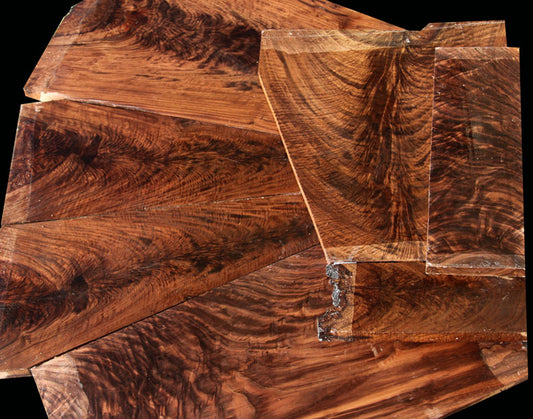 XF Feather Crotch Claro Walnut ~ Superior one-of-a-kind boards!