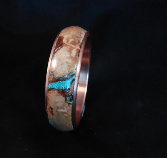 Maple & Turquoise Bangle Bracelet