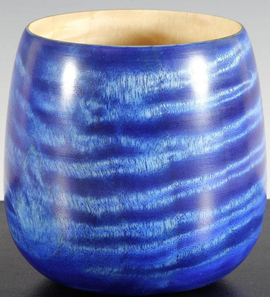 Blue Dyed Cottonwood Cup