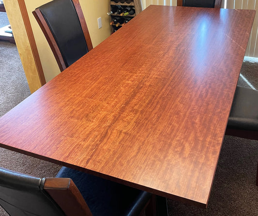 Book Matched Slab Table in Bubinga