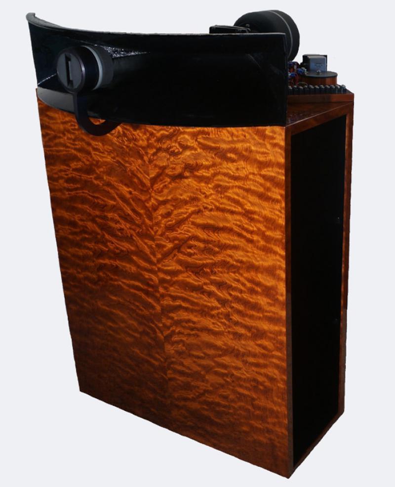 Figured Bubinga Veneer Speakers