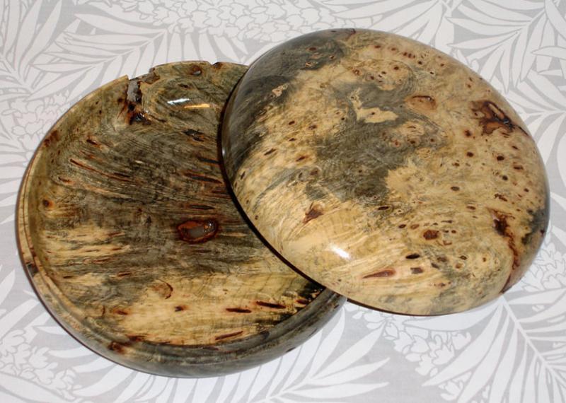 Buckeye Burl Lidded Bowl