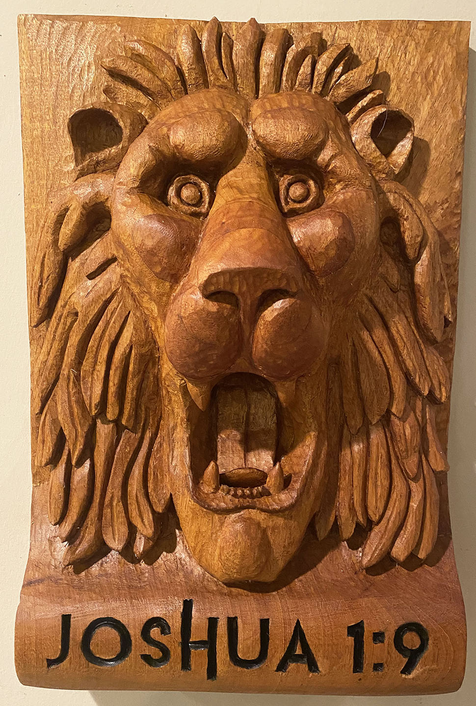 Carved Lion in Honduras Mahogany
