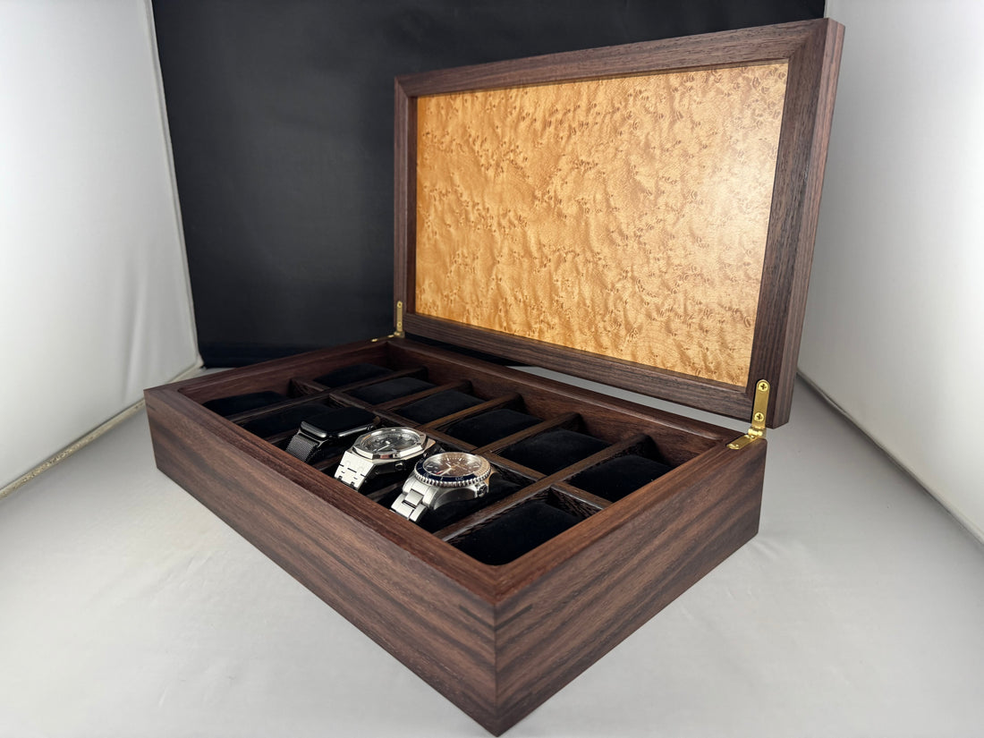 East Indian Rosewood and Birdseye Maple Watch Box