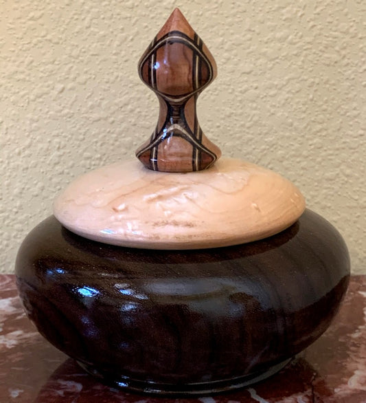 East Indian Rosewood and Maple Complex Finial