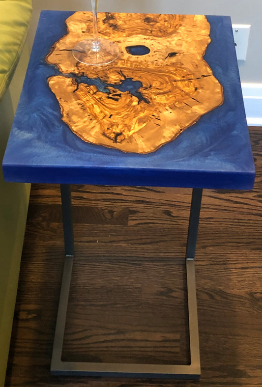 End Table in Olive Wood