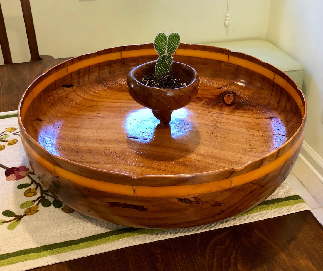 Epoxy bowl in Redwood