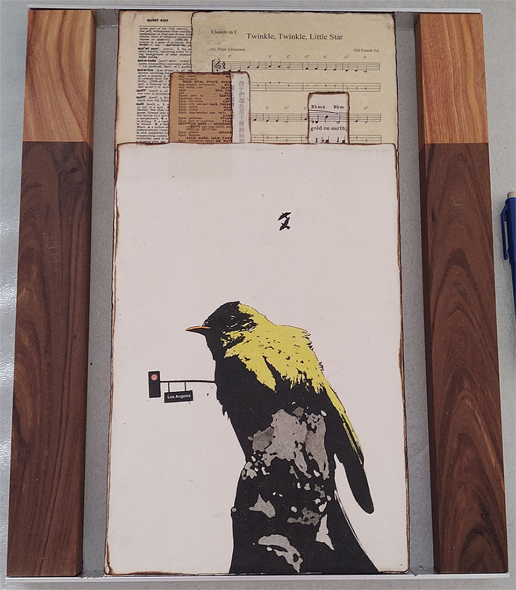 Finch Frame in Canary and Rosewood