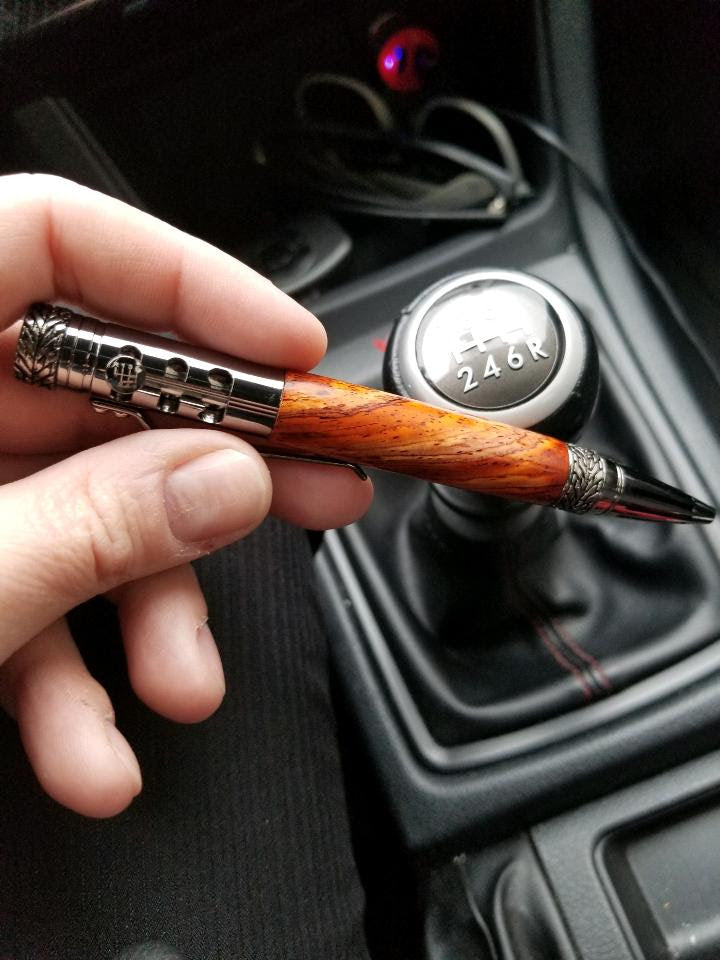Gear Shifter Pen crafted from Cocobolo