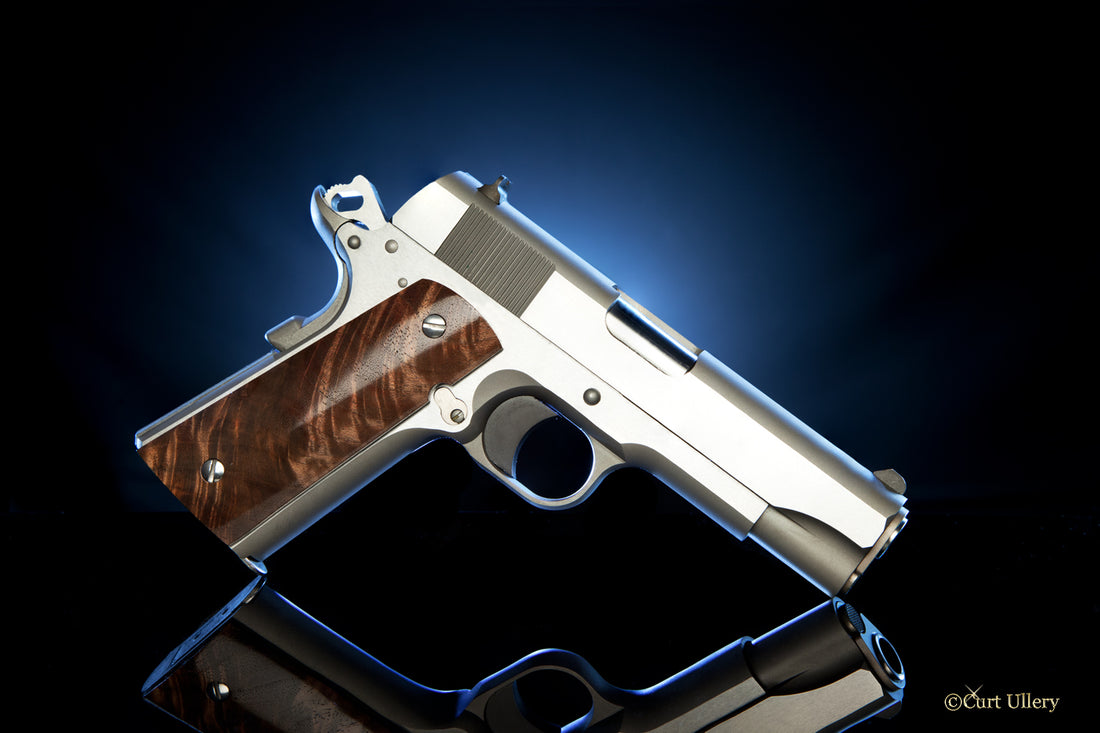 Hand crafted 1911 grips in Claro Walnut