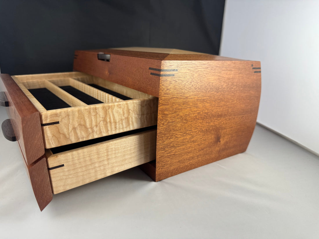 Jewelry Box in Royal Mahogany and Maple