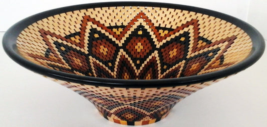Segmented Vase in Maple, Wenge, Yellowheart, and Pernambuco