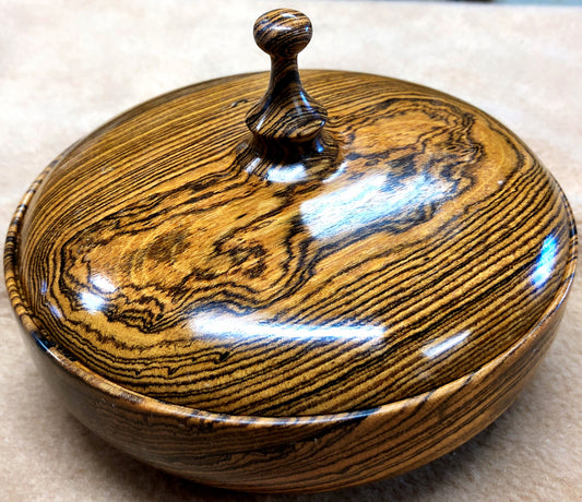 Lidded Candy Dish in Bocote