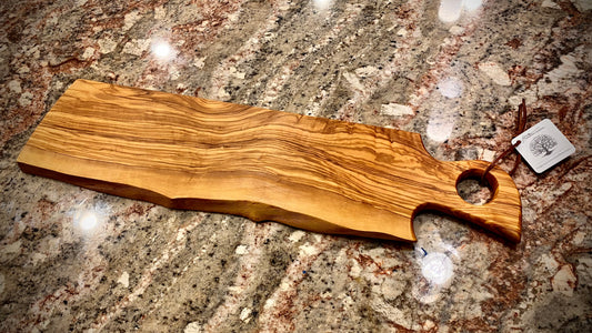 Live Edge Italian Olive Charcuterie Board