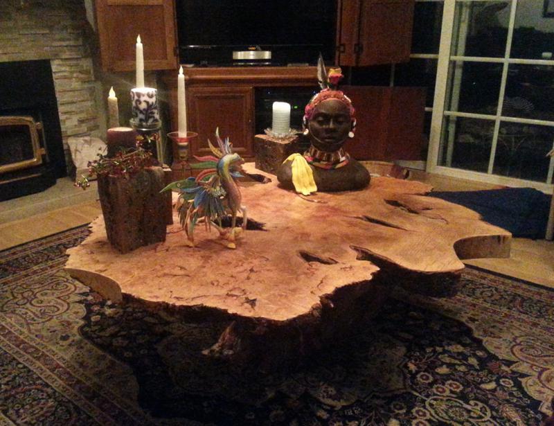 Maple Burl Coffee Table