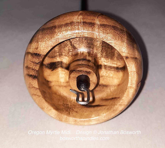 Midi Spindle in Oregon Myrtle with Walnut Shaft