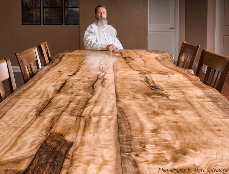 Oregon Myrtle Wood Slab Table