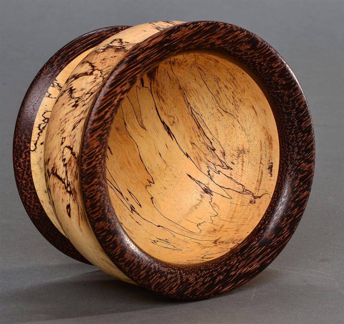 Spalted Tamarind and Black Palm Bowl