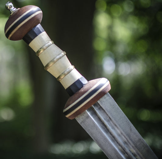 3rd Century Roman Spatha Sword carved from White Holly, Ebony and African Mahogany