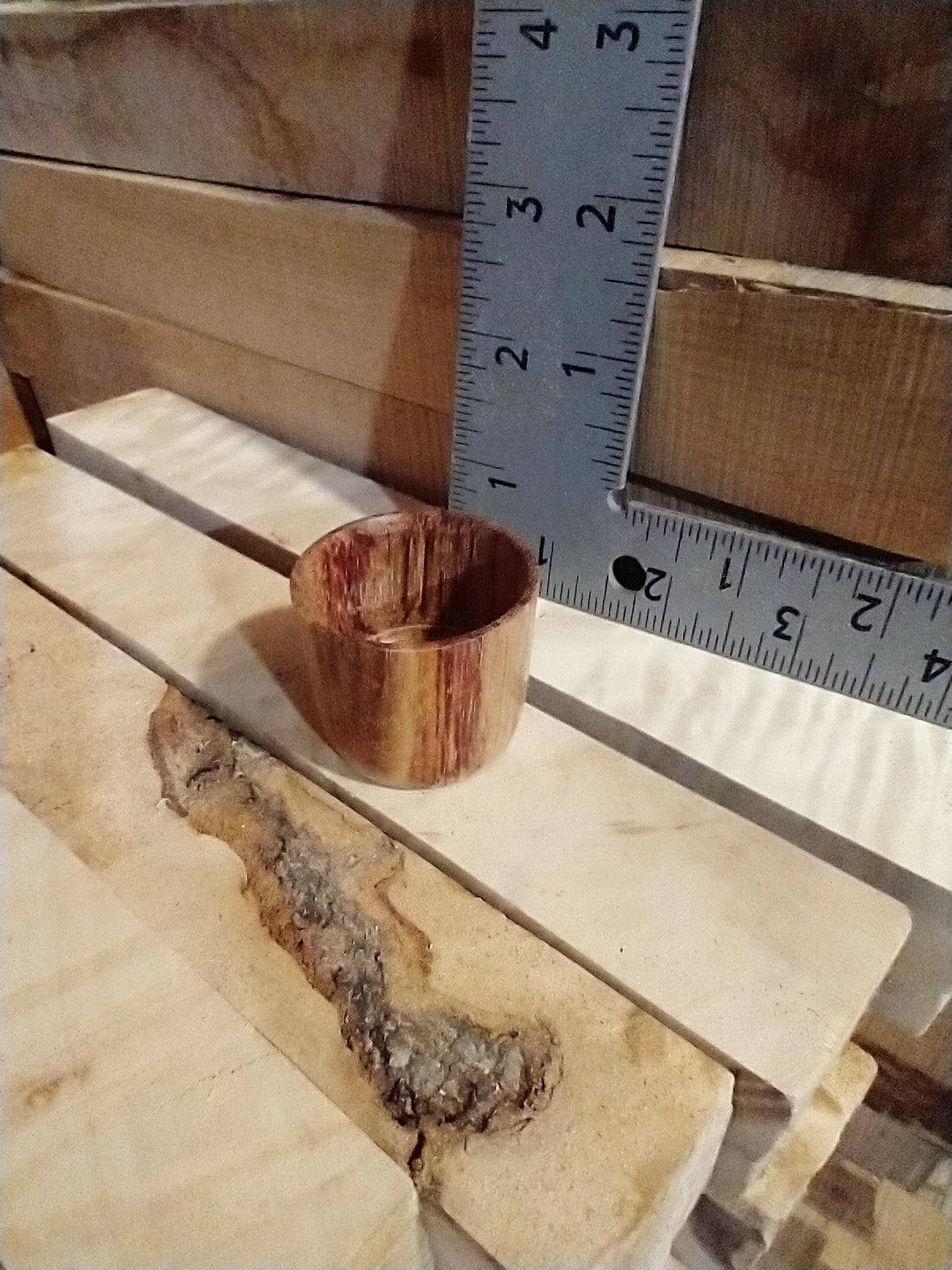 Sake Cup in Canary Wood