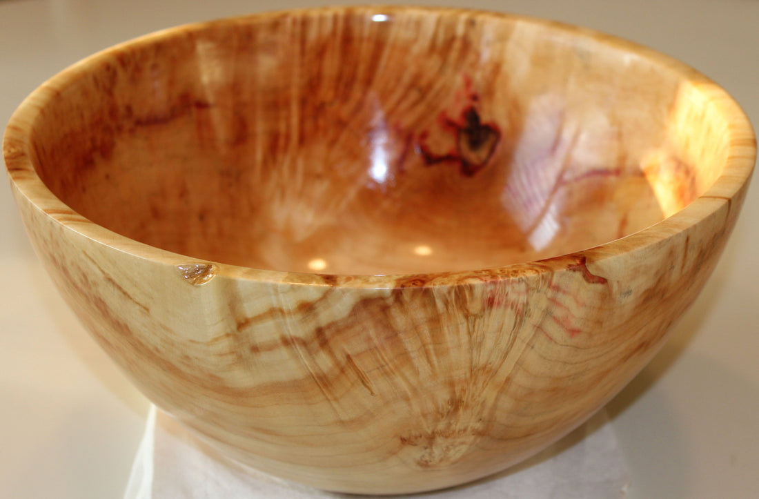 Salad Bowl in Box Elder Burl