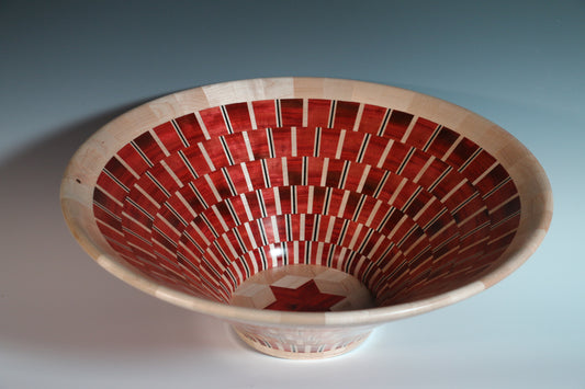 Segmented Bowl in Redheart