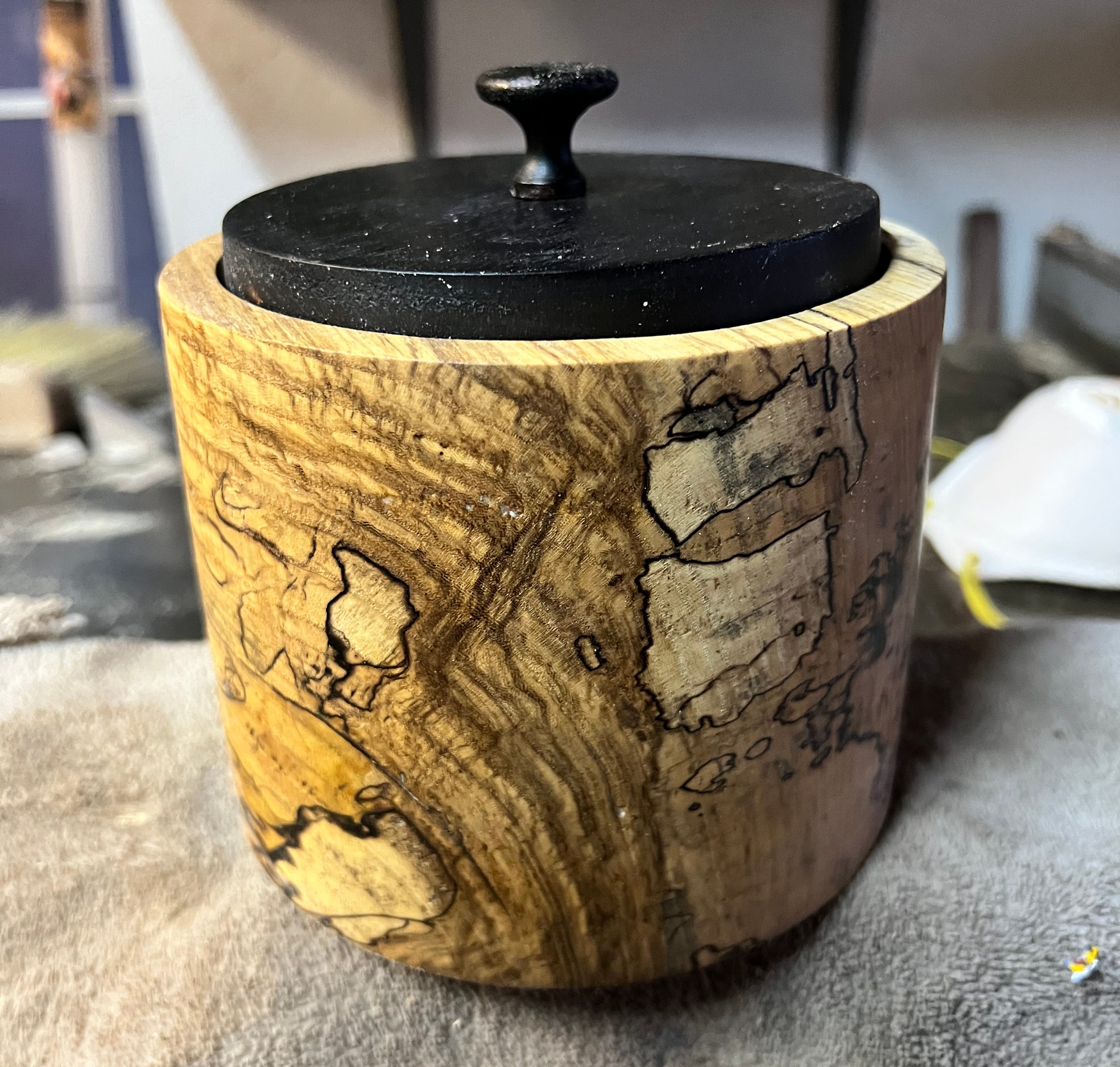 Spalted Hackberry Crock – Cook Woods