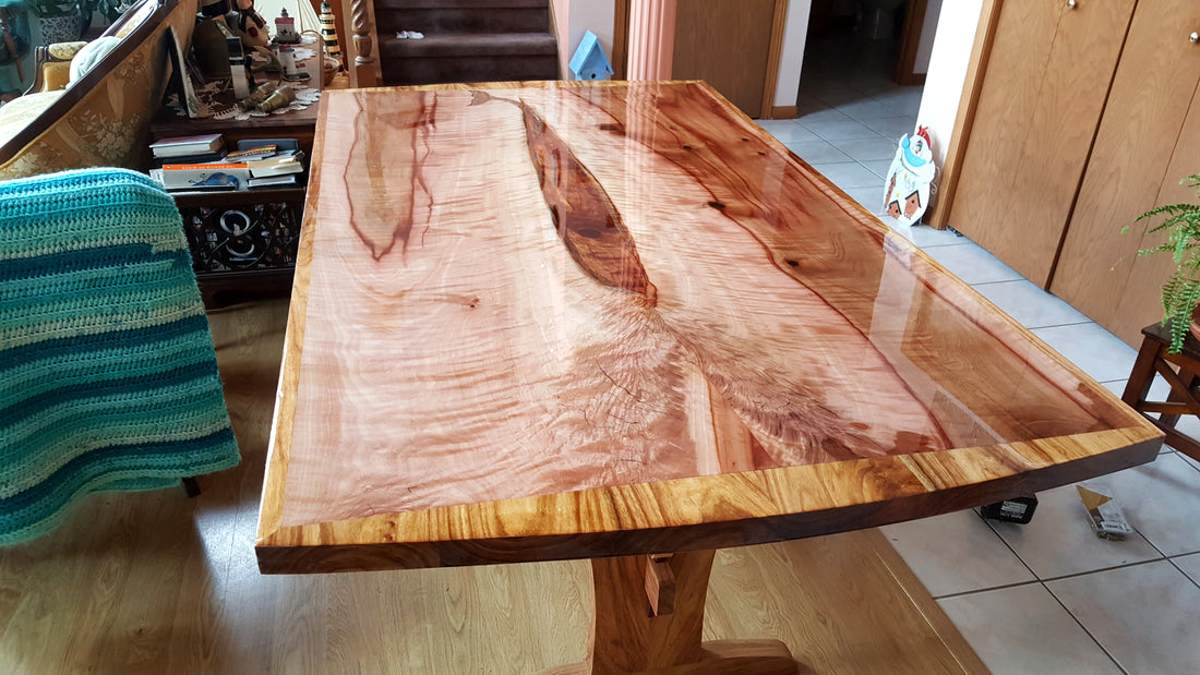 Table in Madrone Slabs
