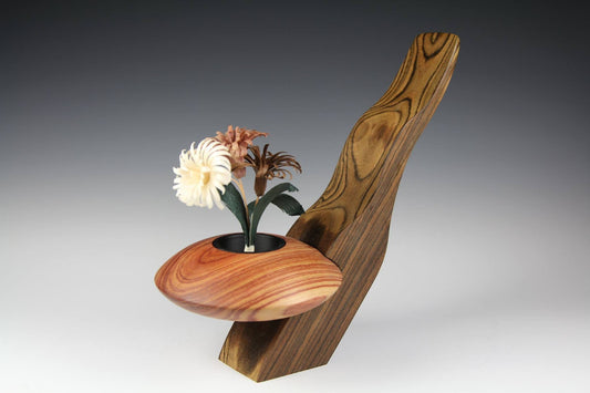 Vase in Wenge and Tulipwood