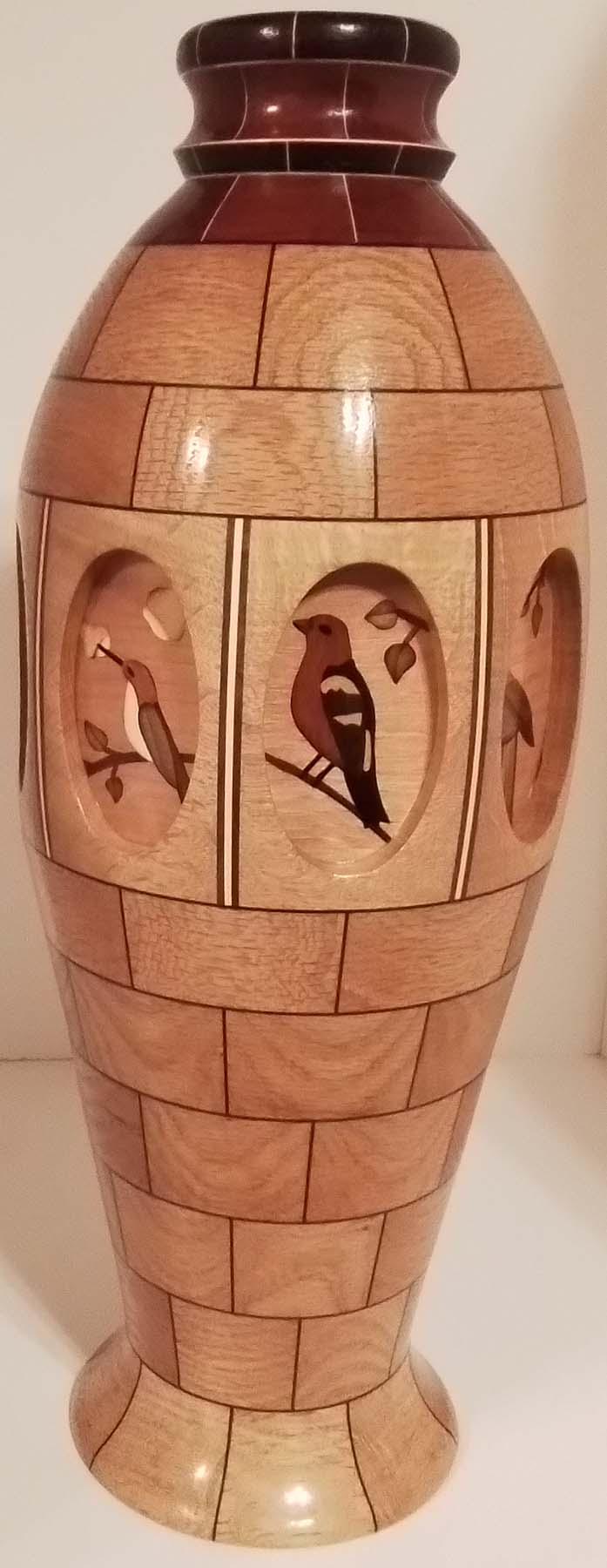 Vessel in Black Oak with Wenge, Jatoba, Walnut, Holly, and Alder