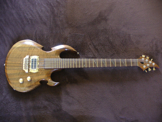 Figured Walnut Solid Body Electric Guitar