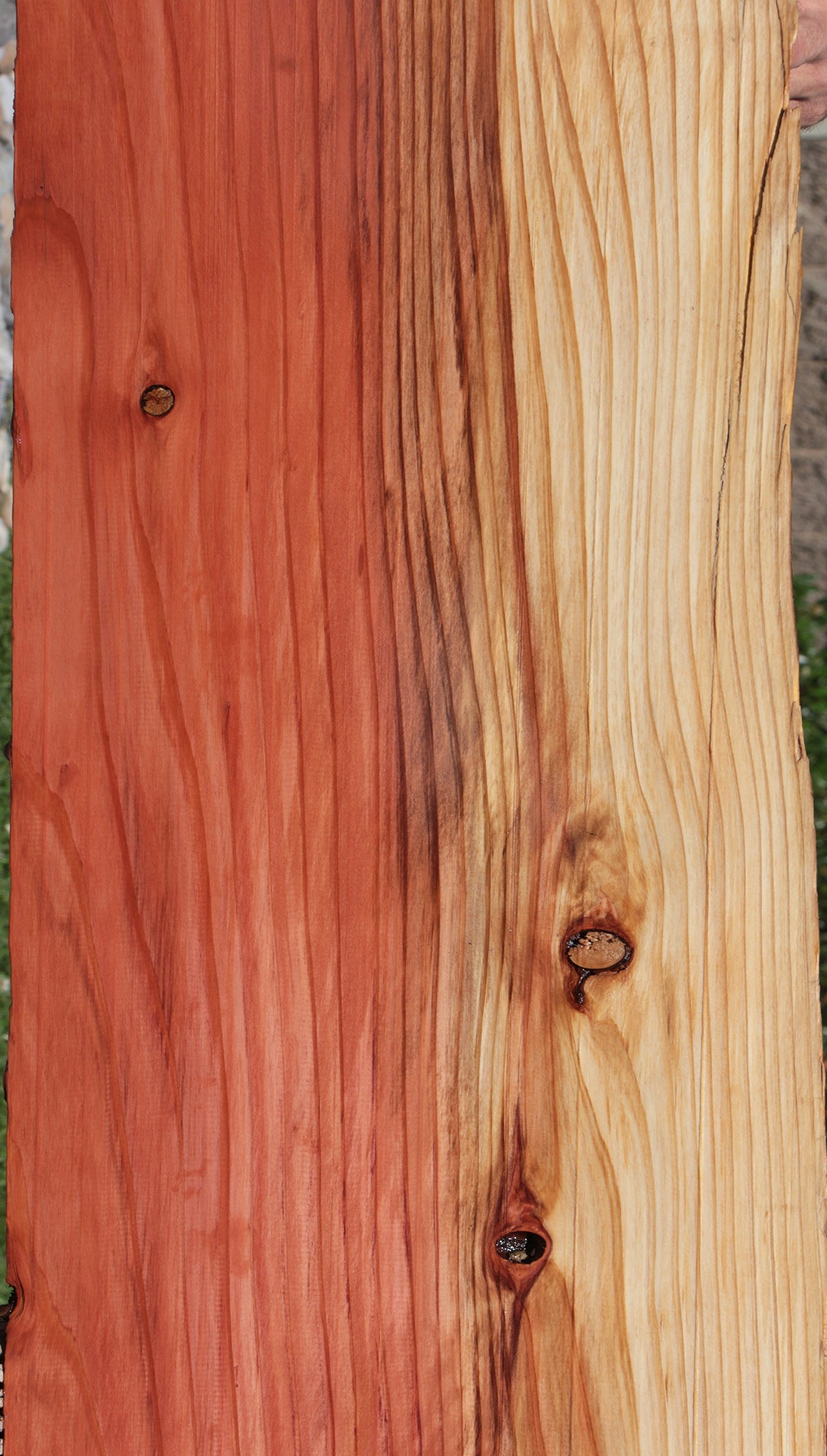 Rustic Redwood Live Edge Mantel